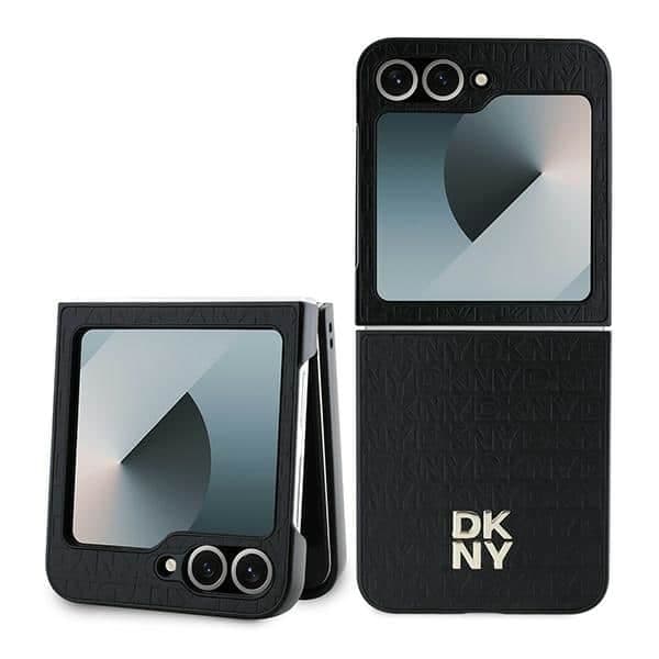 DKNY Repeat Pattern Stack Logo - θήκη για Samsung Galaxy Z Flip6 - Μαύρο