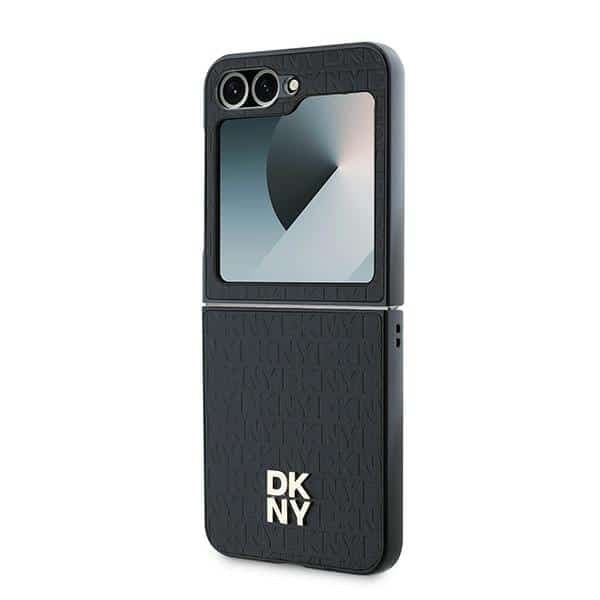 DKNY Repeat Pattern Stack Logo - θήκη για Samsung Galaxy Z Flip6 - Μαύρο 6