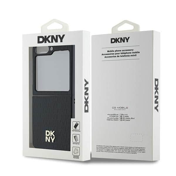 DKNY Repeat Pattern Stack Logo - θήκη για Samsung Galaxy Z Flip6 - Μαύρο 8
