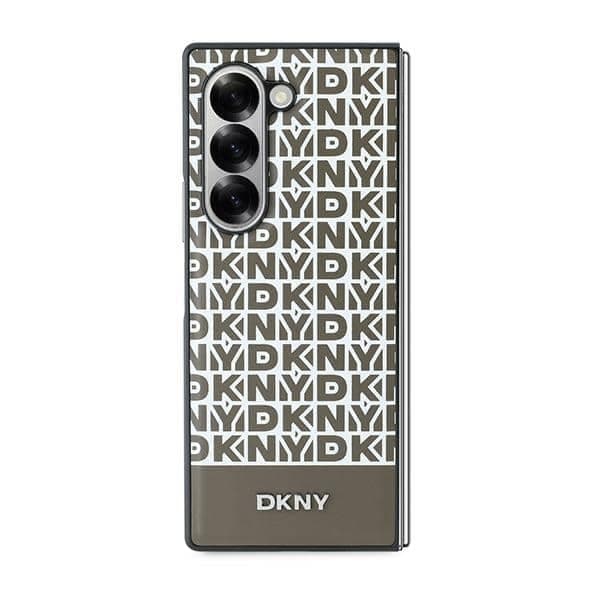 DKNY Repeat Pattern Bottom Stripe - θήκη για Samsung Galaxy Z Fold6 - Καφέ 2