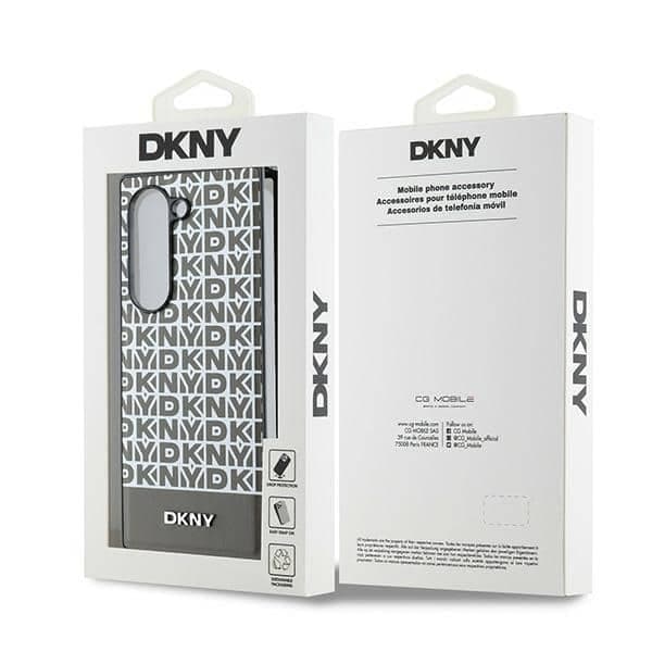 DKNY Repeat Pattern Bottom Stripe - θήκη για Samsung Galaxy Z Fold6 - Καφέ 7