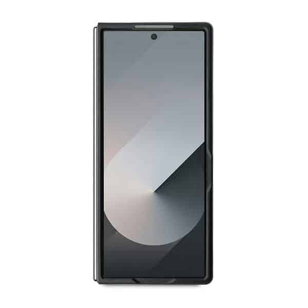 DKNY Plain Leather Metal Stack Logo - θήκη για Samsung Galaxy Z Fold6 - Μαύρο 4