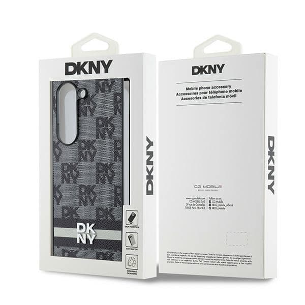 DKNY Checkered Pattern & Printed Stripes - θήκη για Samsung Galaxy Z Fold6 F956 - Μαύρο 7