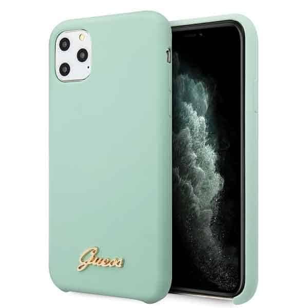 Guess Silicone Vintage Gold Logo - θήκη για Apple iPhone 11 Pro - Πράσινο