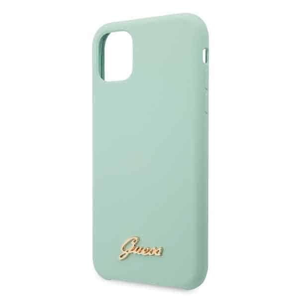 Guess Silicone Vintage Gold Logo - θήκη για Apple iPhone 11 Pro - Πράσινο 3