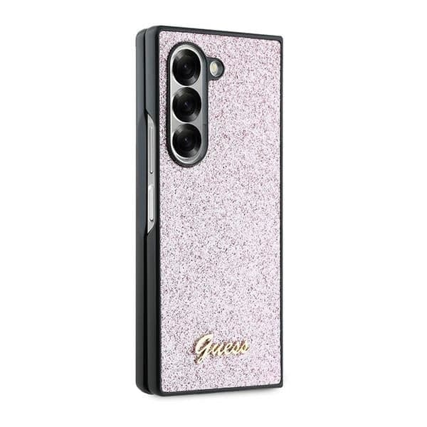 Guess Glitter Script - θήκη για Samsung Galaxy Z Fold6 - Ροζ 5