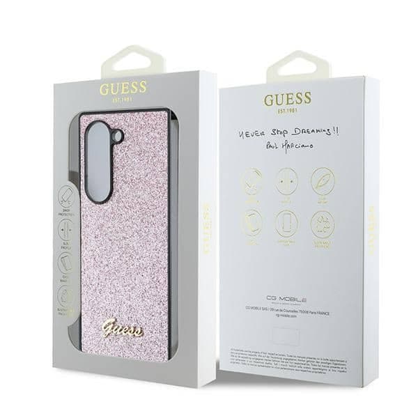Guess Glitter Script - θήκη για Samsung Galaxy Z Fold6 - Ροζ 7