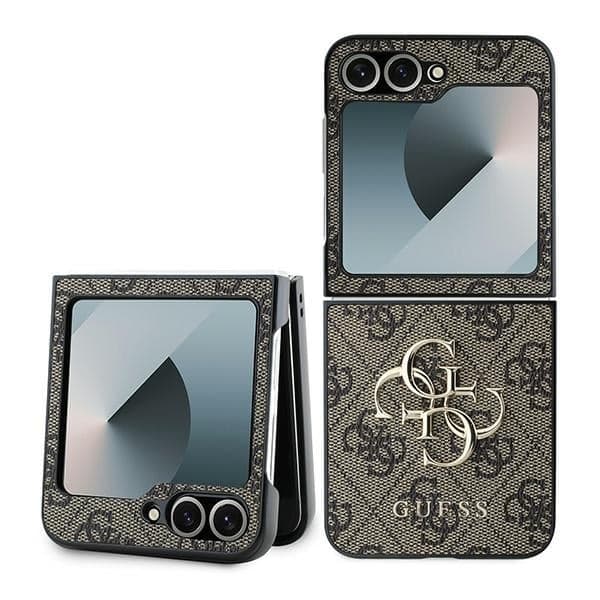 Guess Metal Logo - θήκη για Samsung Galaxy Z Flip6 - Καφέ
