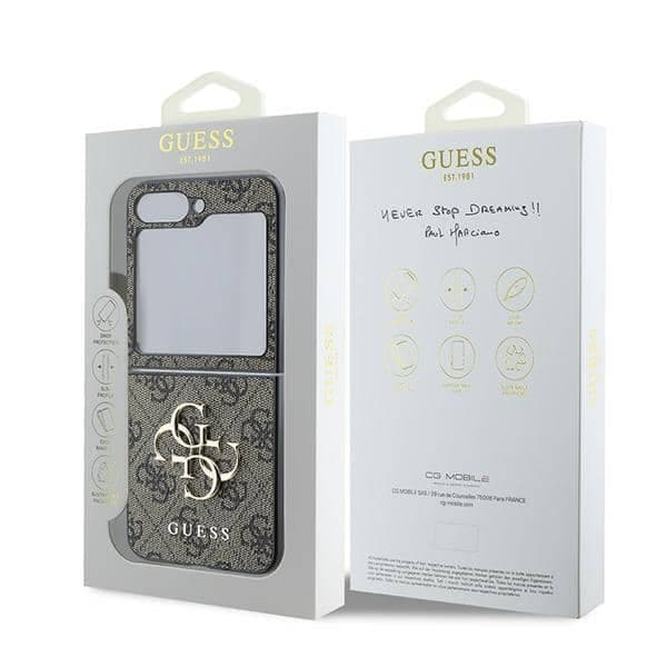 Guess Metal Logo - θήκη για Samsung Galaxy Z Flip6 - Καφέ 8