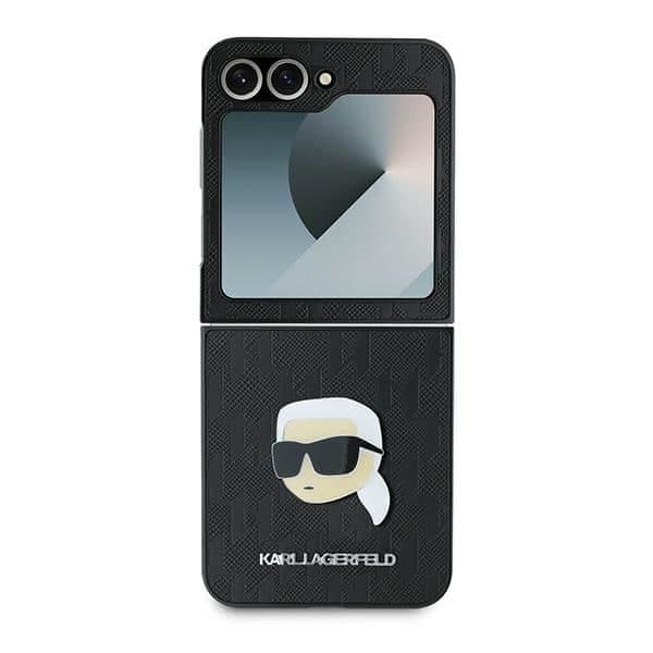 Karl Lagerfeld Saffiano Monogram Head Pin - θήκη για Samsung Galaxy Z Flip6 - Μαύρο 2