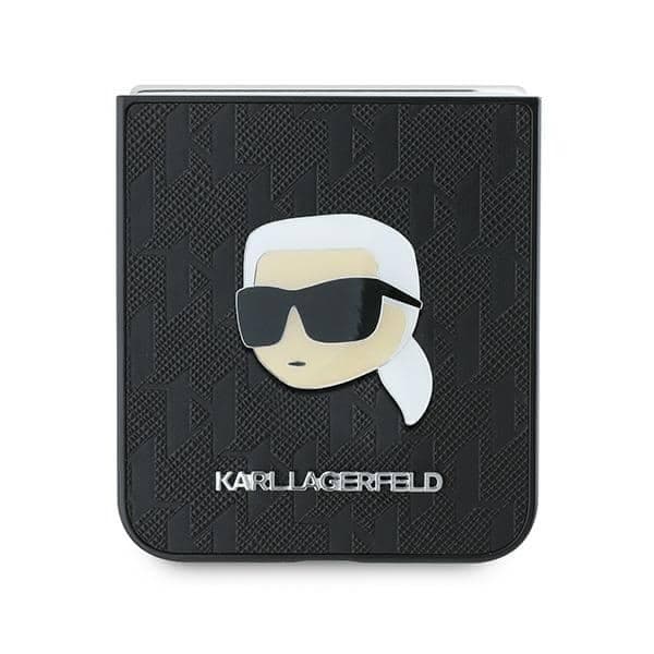 Karl Lagerfeld Saffiano Monogram Head Pin - θήκη για Samsung Galaxy Z Flip6 - Μαύρο 5