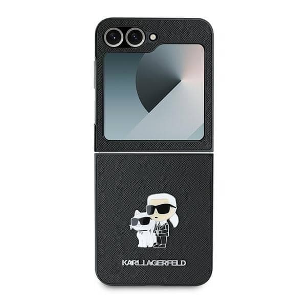 Karl Lagerfeld Saffiano Karl&Choupette - θήκη για Samsung Galaxy Z Flip6 - Μαύρο 2