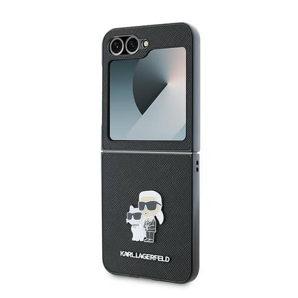 Karl Lagerfeld Saffiano Karl&Choupette - θήκη για Samsung Galaxy Z Flip6 - Μαύρο 6