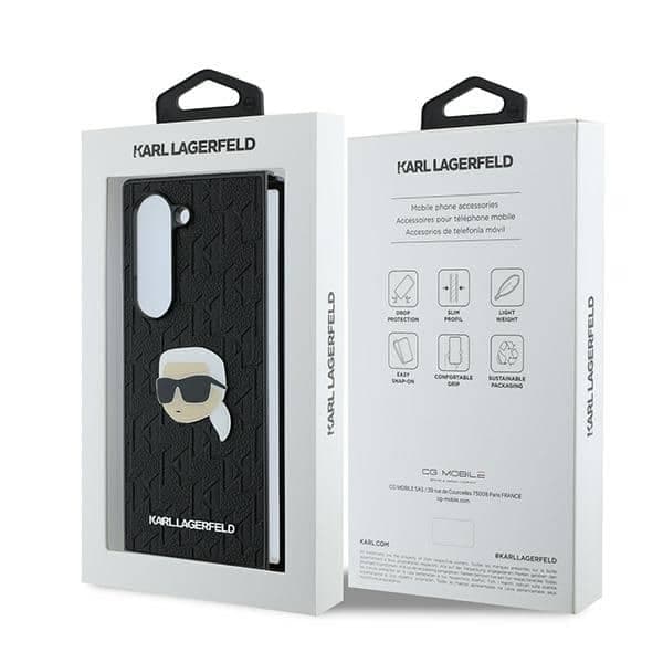 Karl Lagerfeld Saffiano Monogram Head Pin - θήκη για Samsung Galaxy Z Fold6 - Μαύρο 7