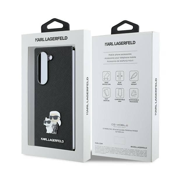 Karl Lagerfeld Saffiano Karl&Choupette - θήκη για Samsung Galaxy Z Fold6 - Μαύρο 7