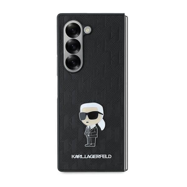 Karl Lagerfeld Saffiano Monogram Ikonik Pin - θήκη για Samsung Galaxy Z Fold6 - Μαύρο 2