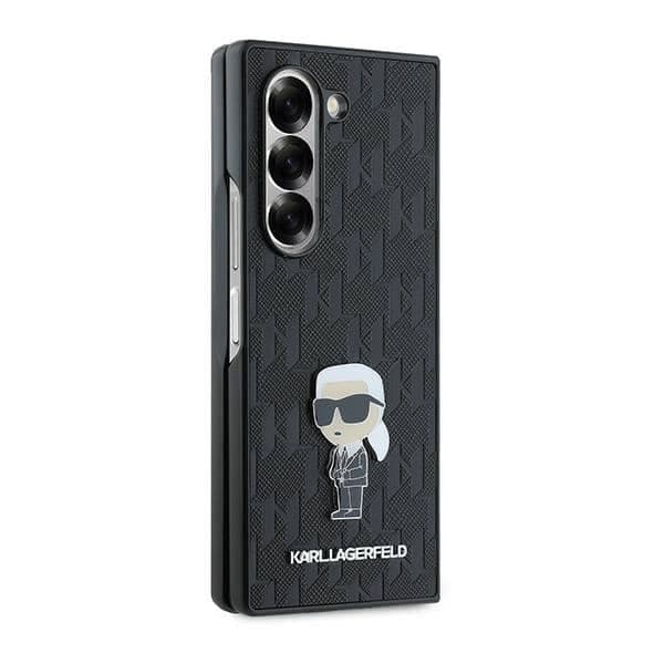 Karl Lagerfeld Saffiano Monogram Ikonik Pin - θήκη για Samsung Galaxy Z Fold6 - Μαύρο 5