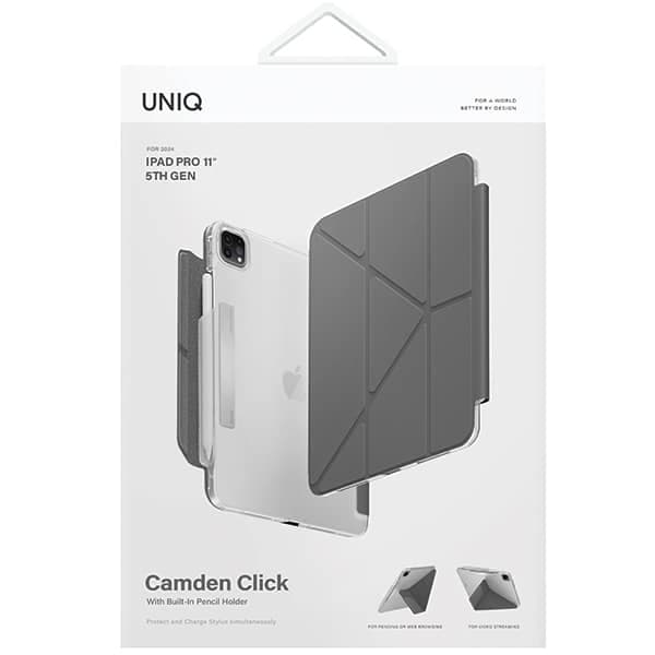 UNIQ θήκη Camden Click για iPad Pro 11" (2024) γκρι/ρινός γκρι 7