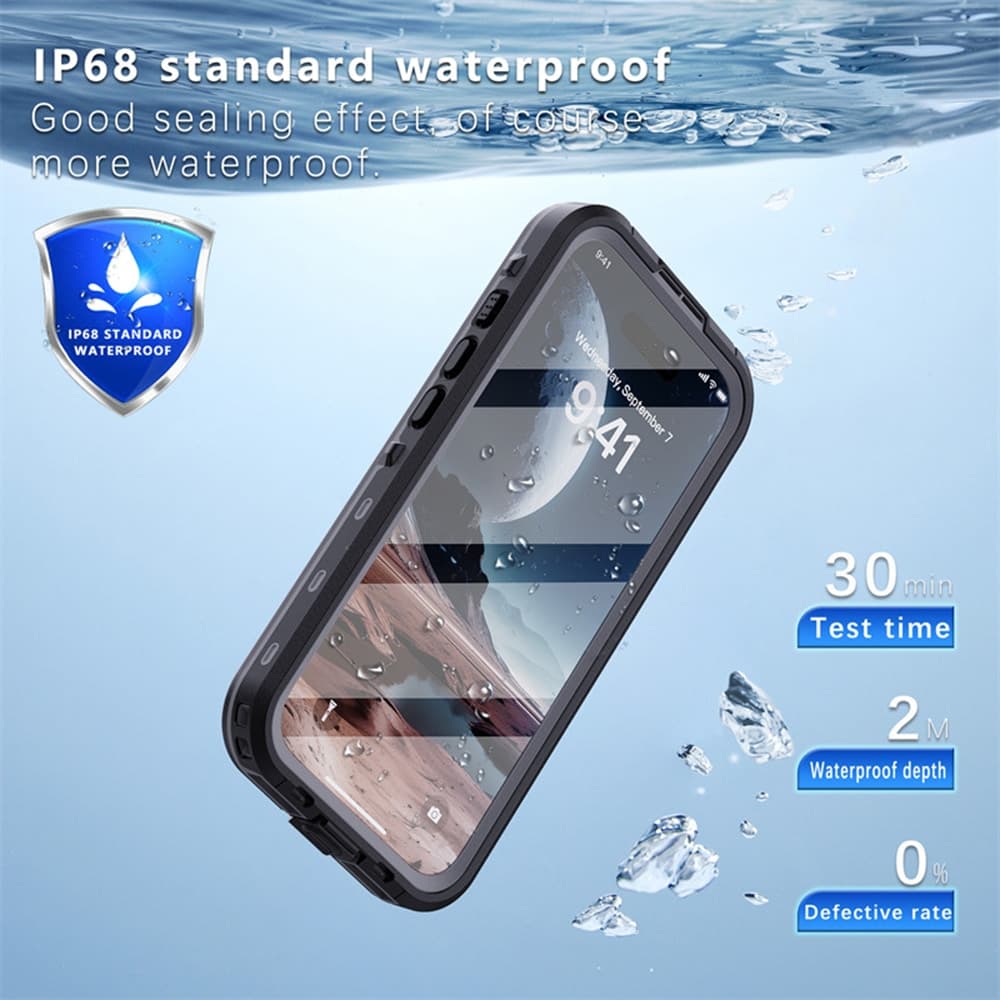 ShellBox - Αδιάβροχη Θήκη IP68 - iPhone 16 - Μαύρη 6