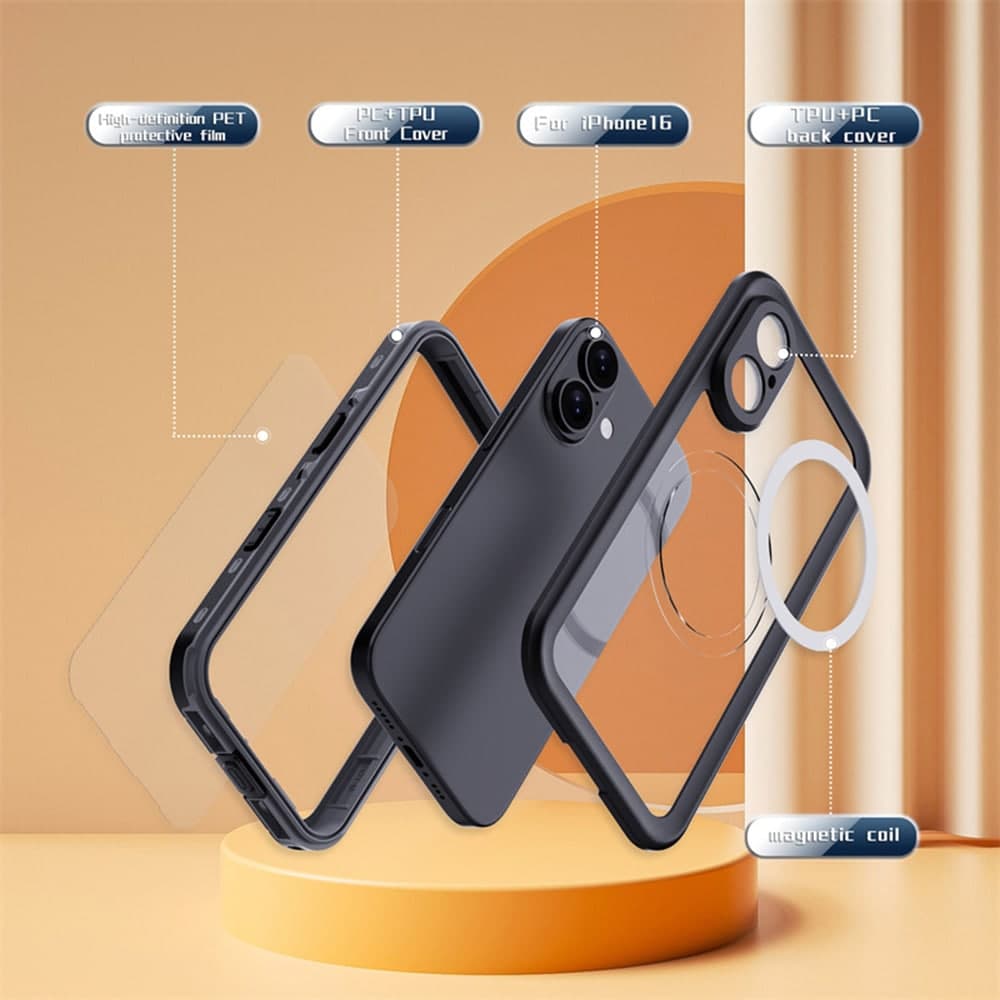 ShellBox - Αδιάβροχη Θήκη IP68 - iPhone 16 - Μαύρη 7