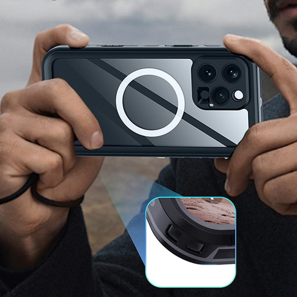 ShellBox - Αδιάβροχη Θήκη IP68 - iPhone 16 Pro - Μαύρη 6