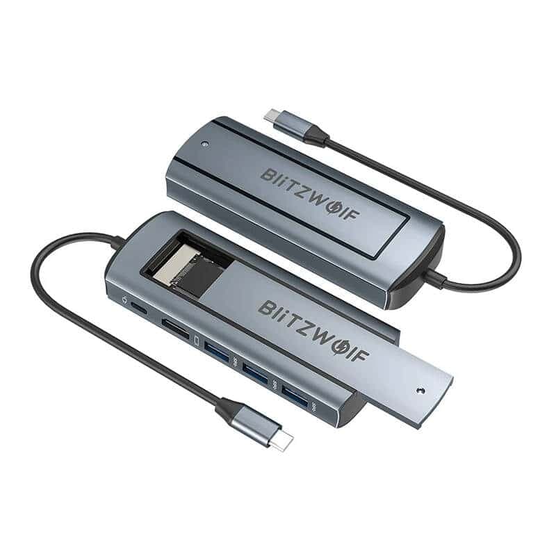 Blitzwolf Docking Station 6in1 HUB BW-Neo TH13 (Ασημί) 3