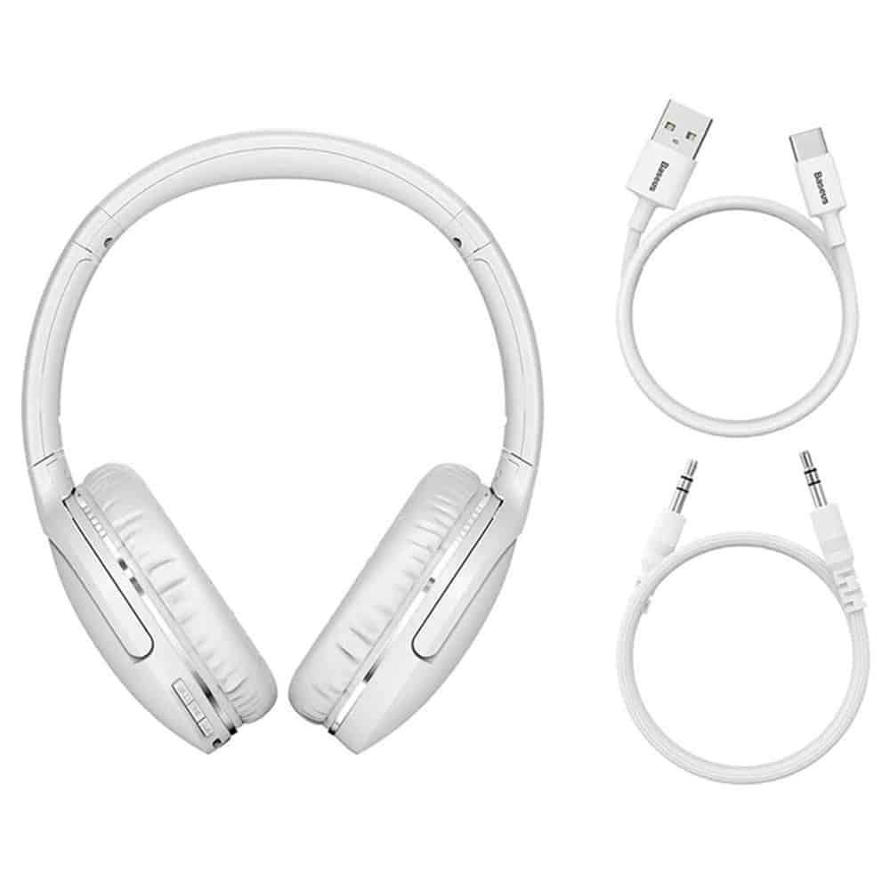 Baseus - Ασύρματα Ακουστικά Encok D02 Pro (NGTD010302) - Σχεδίαση Over Ear, Μείωση Θορύβου, Bluetooth V5.3 - Λευκό 5