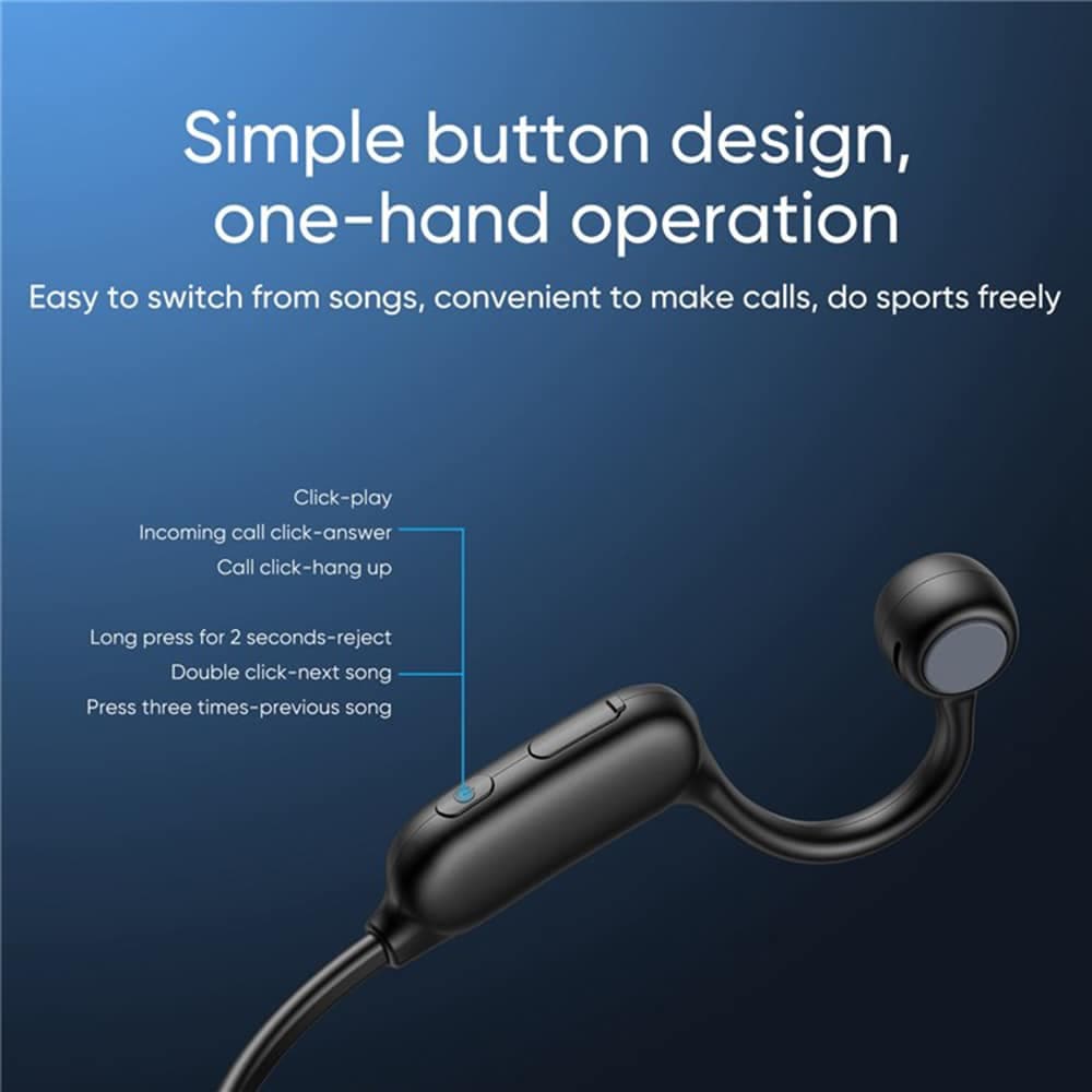 JoyRoom - Ασύρματα Ακουστικά (JR-X2) - Bluetooth 5.1, Αεροδυναμική Μετάδοση, Σχεδίαση Ανοιχτού Αυτιού - Μαύρο 6