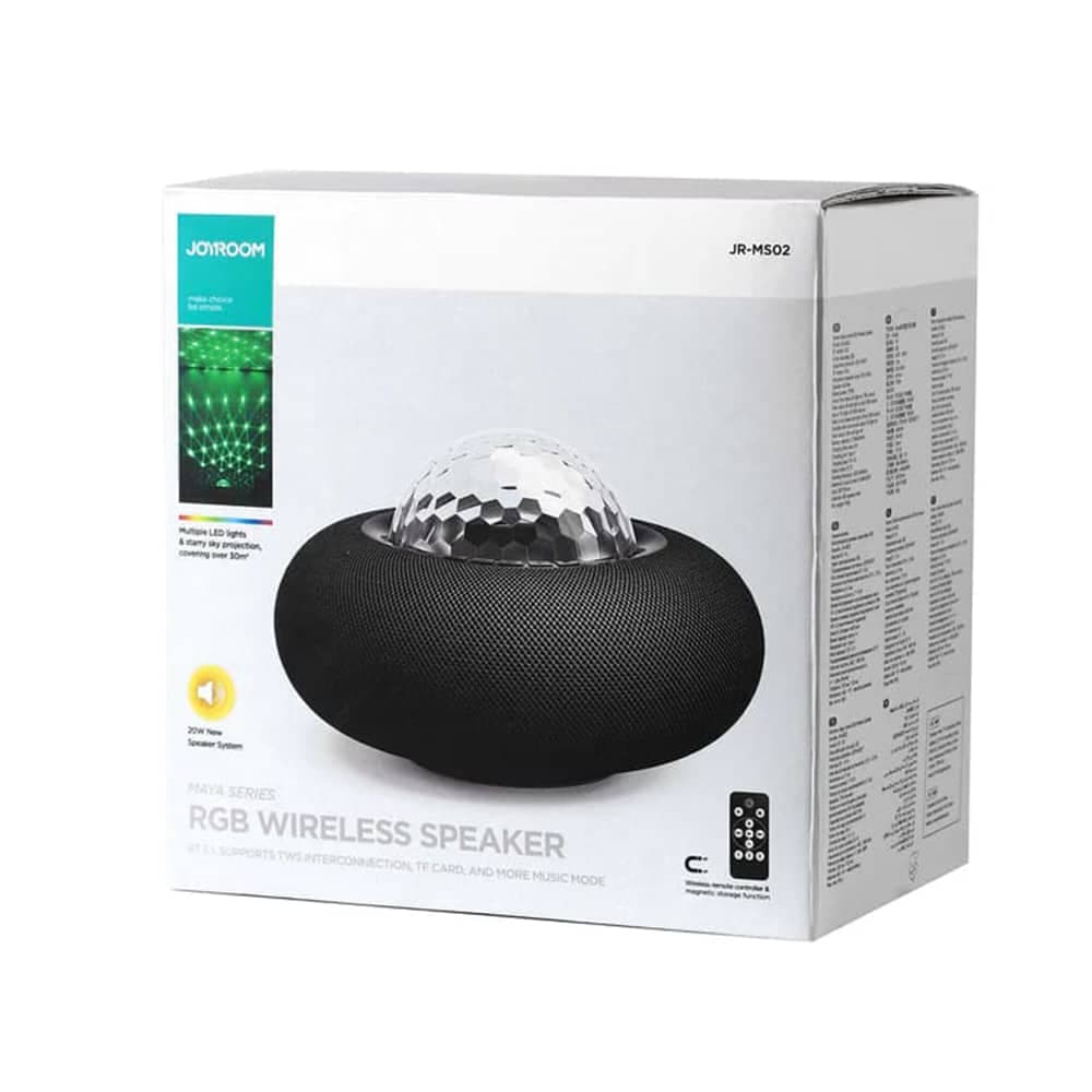 JoyRoom - Ασύρματο Ηχείο Maya Series (JR-MS02) - Bluetooth 5.1, RGB LED Φώτα, 4400mAh - Μαύρο 8