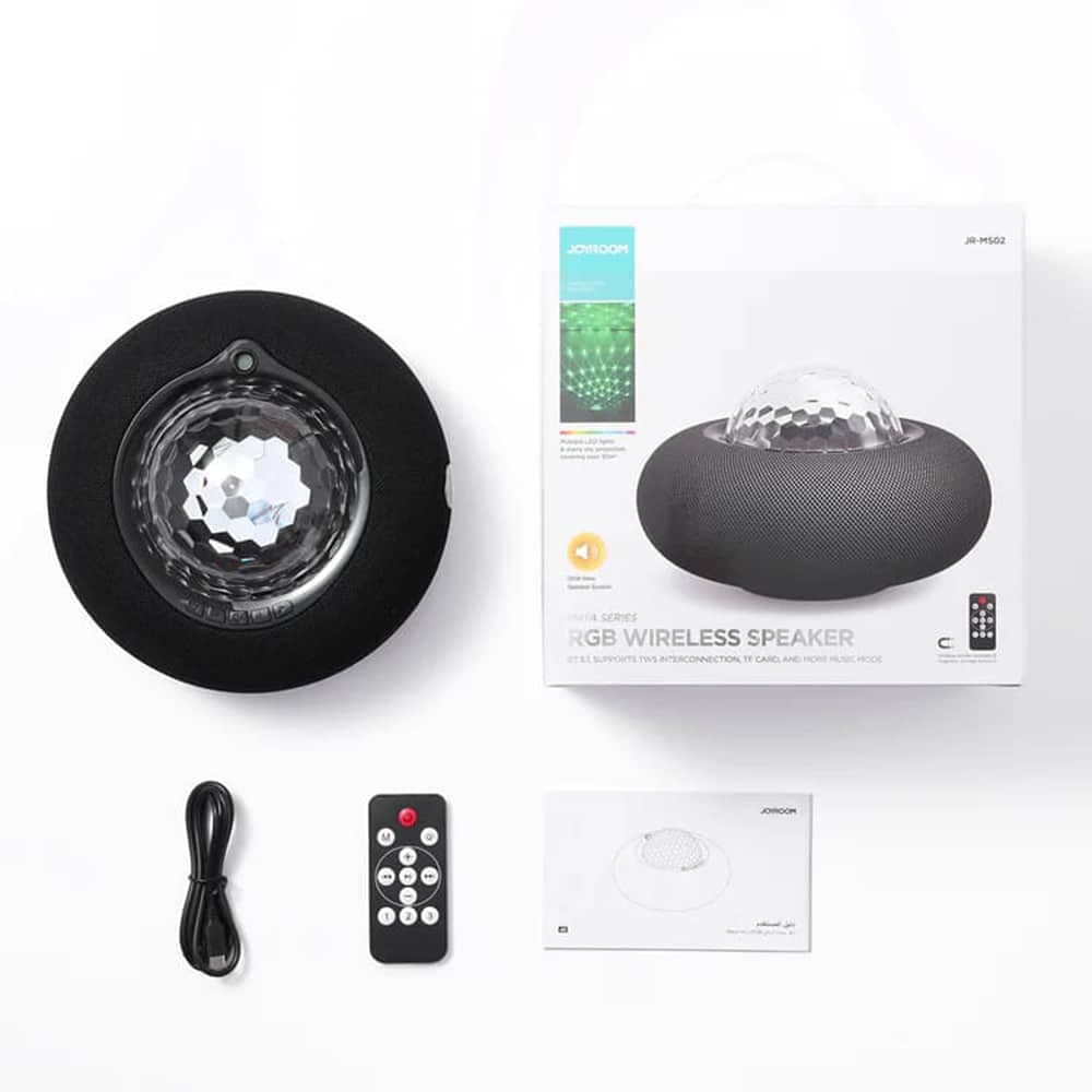 JoyRoom - Ασύρματο Ηχείο Maya Series (JR-MS02) - Bluetooth 5.1, RGB LED Φώτα, 4400mAh - Μαύρο 7