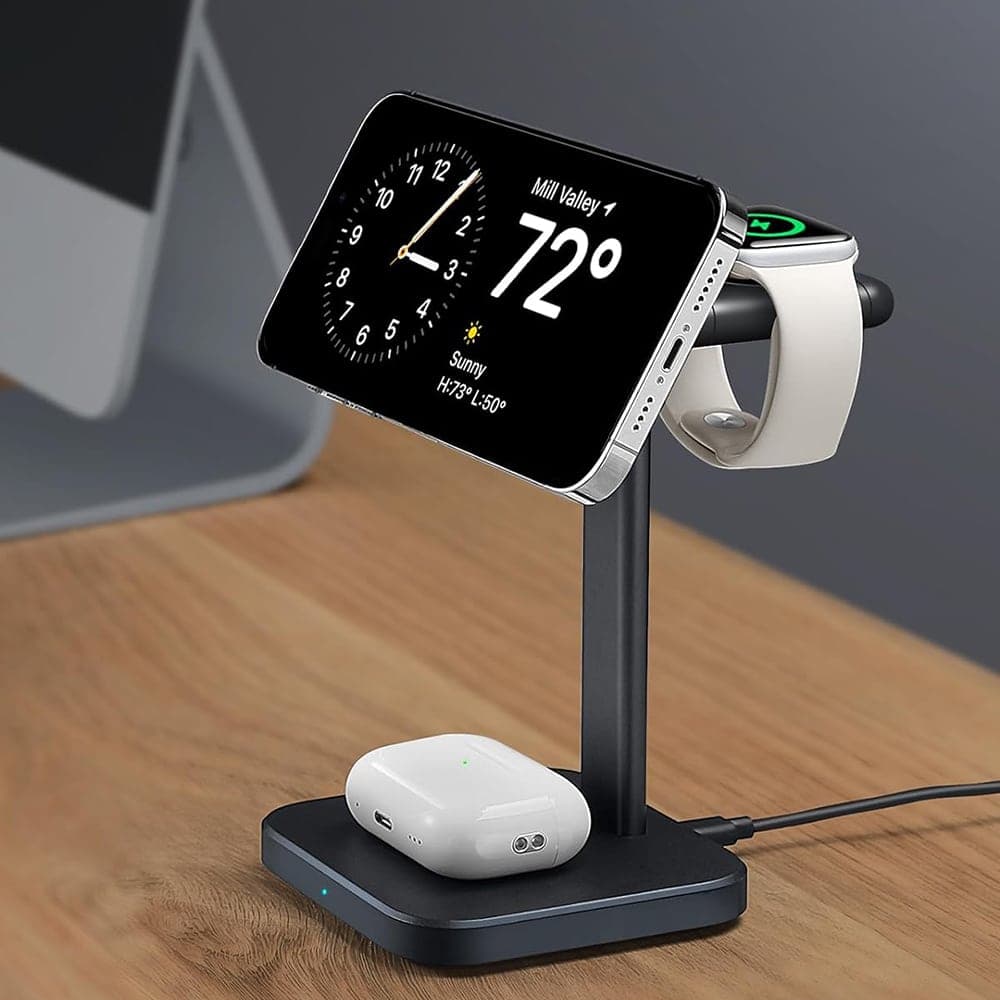 ESR - Σταθμός Φόρτισης 3in1 HaloLock - για iPhone MagSafe, AirPods Pro και Apple Watch, με Αφαιρούμενο Φορτιστή Ρολογιού - Μαύρο 4