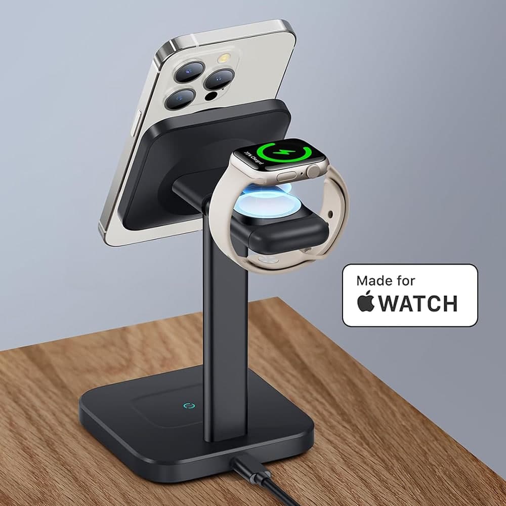 ESR - Σταθμός Φόρτισης 3in1 HaloLock - για iPhone MagSafe, AirPods Pro και Apple Watch, με Αφαιρούμενο Φορτιστή Ρολογιού - Μαύρο 3