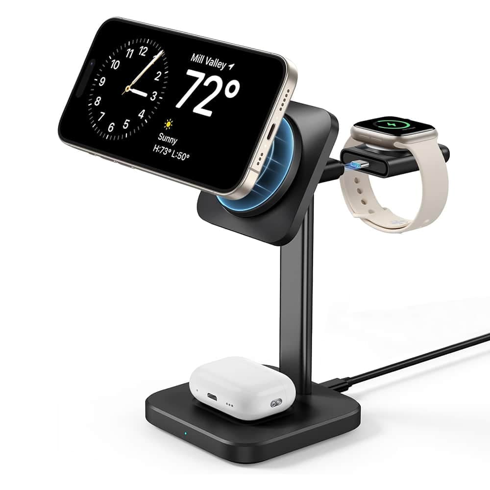 ESR - Σταθμός Φόρτισης 3in1 HaloLock - για iPhone MagSafe, AirPods Pro και Apple Watch, με Αφαιρούμενο Φορτιστή Ρολογιού - Μαύρο 2