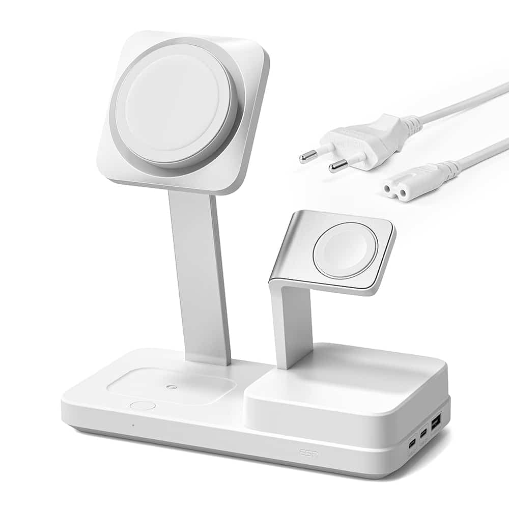 ESR - Premium 6in1 Ασύρματη Σταθμός Φόρτισης HaloLock CryoBoost (6E007) - iPhone MagSafe, AirPods, Apple Watch, 100W - Λευκός 5