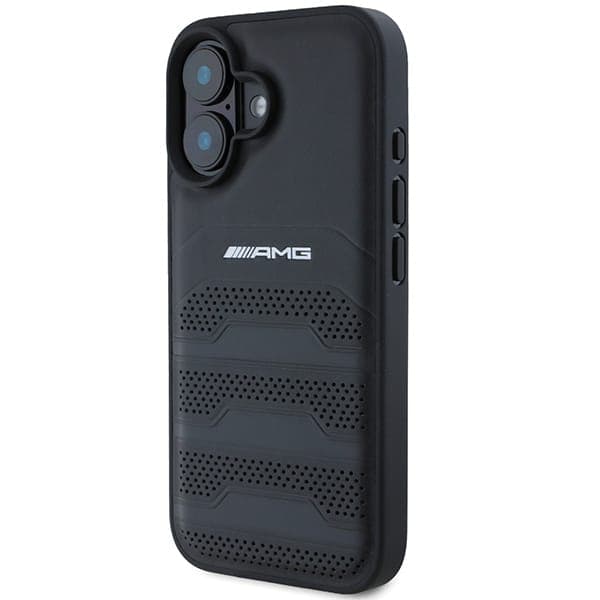 Mercedes Leather Debossed Lines - θήκη για Apple iPhone 16 - Μαύρο 2