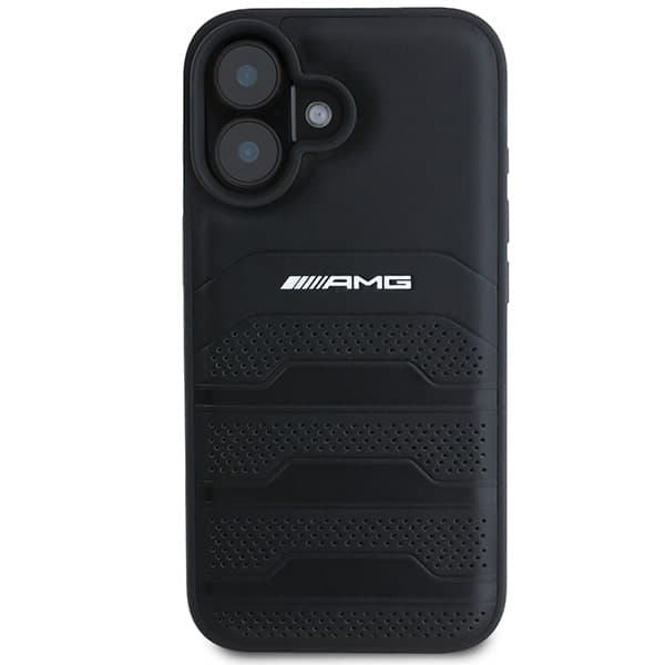 Mercedes Leather Debossed Lines - θήκη για Apple iPhone 16 - Μαύρο 3