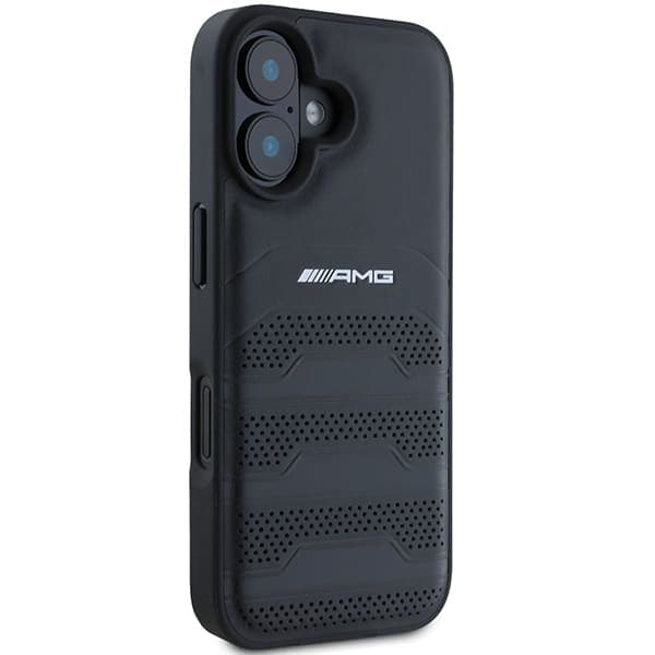 Mercedes Leather Debossed Lines - θήκη για Apple iPhone 16 - Μαύρο 4