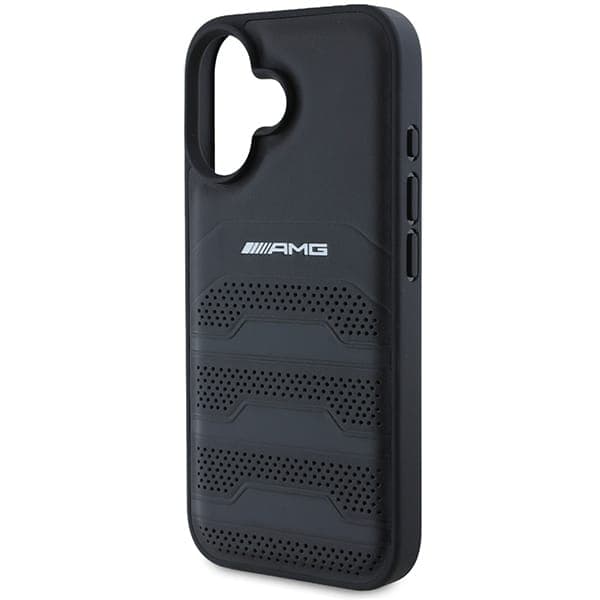 Mercedes Leather Debossed Lines - θήκη για Apple iPhone 16 - Μαύρο 6