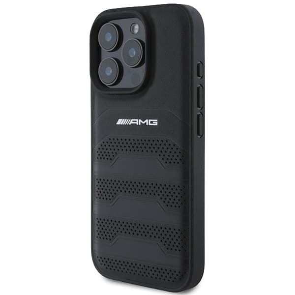 AMG Leather Debossed Lines - θήκη για Apple iPhone 16 Pro Max - Μαύρο 2