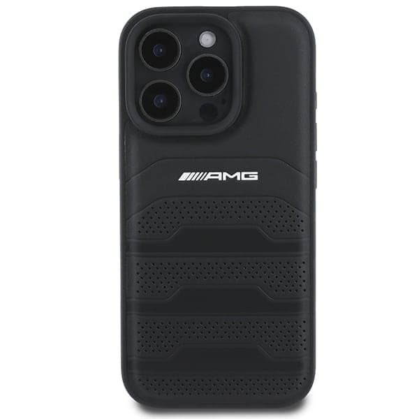 AMG Leather Debossed Lines - θήκη για Apple iPhone 16 Pro Max - Μαύρο 3