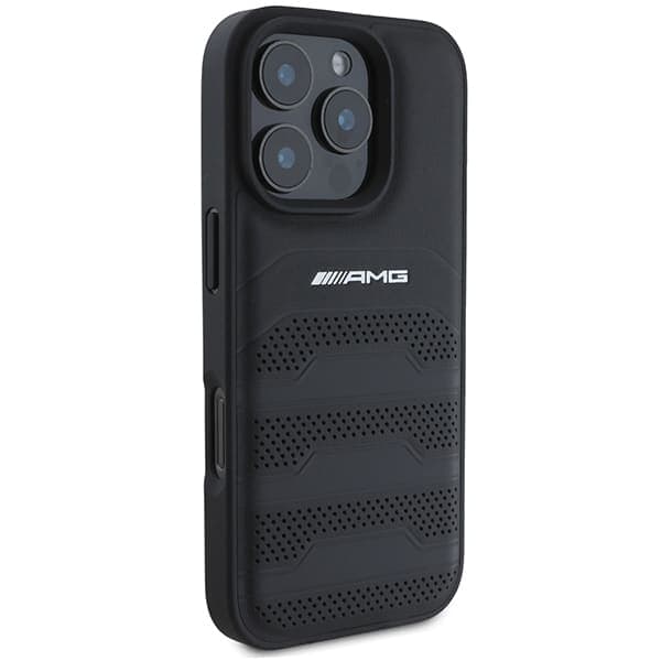 AMG Leather Debossed Lines - θήκη για Apple iPhone 16 Pro Max - Μαύρο 4