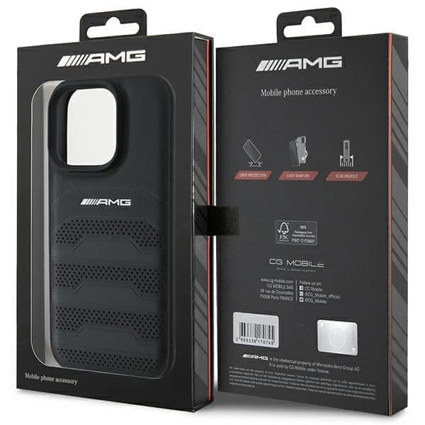 AMG Leather Debossed Lines - θήκη για Apple iPhone 16 Pro Max - Μαύρο 8