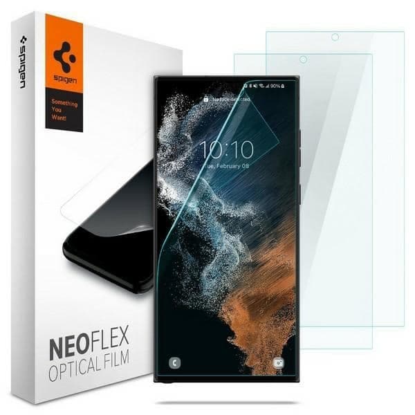 Spigen Προστασία οθόνης Neo Flex Sam S908 S22 Ultra 2τμχ εφαρμογή σε υγρή κατάσταση AFL04137