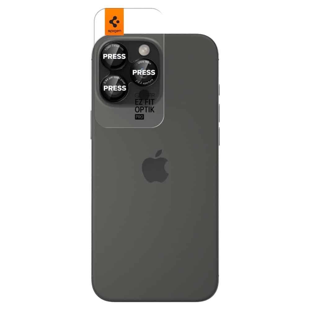 Spigen - Optik.tR Γυαλί Κάμερας (2 τεμάχια) - iPhone 14 Pro / Pro Max / 15 Pro / Pro Max / 16 Pro / Pro Max, Μαύρο 3