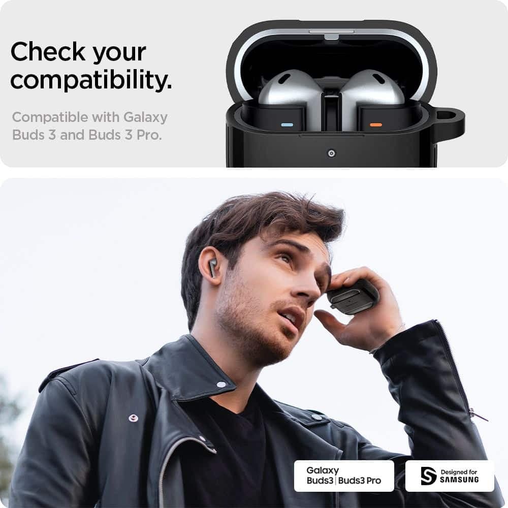 Spigen Rugged Armor Samsung Galaxy Buds 3 / 3 Pro ματ μαύρο 11