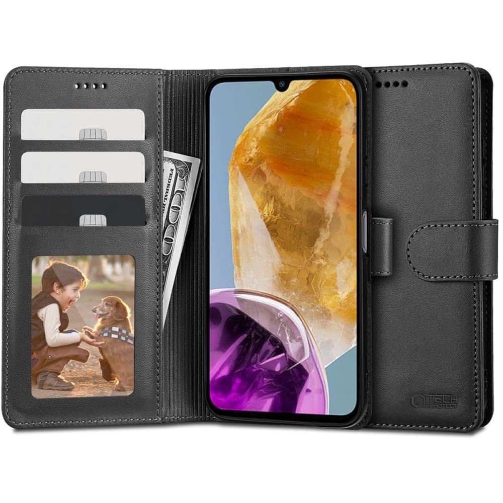 TECH-PROTECT Wallet - θήκη για Samsung Galaxy M15 - Μαύρο