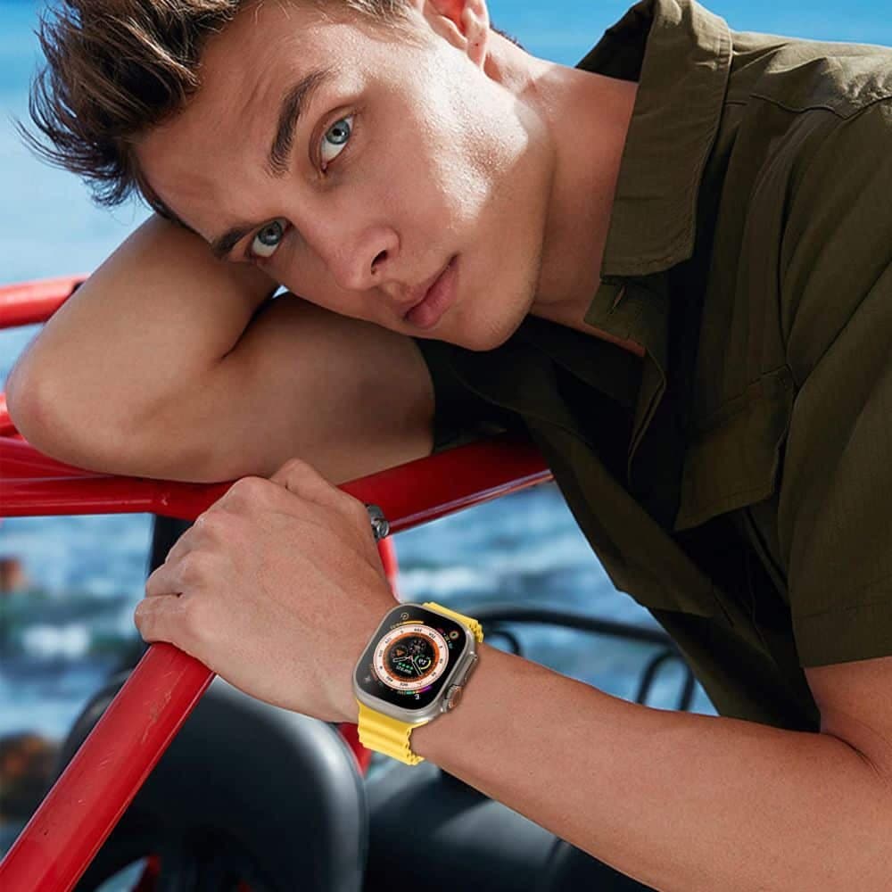 TECH-PROTECT Iconband Pro - θήκη για Apple Watch 6 / 7 8 9 10 SE Ultra 1 2 - Κίτρινο 4