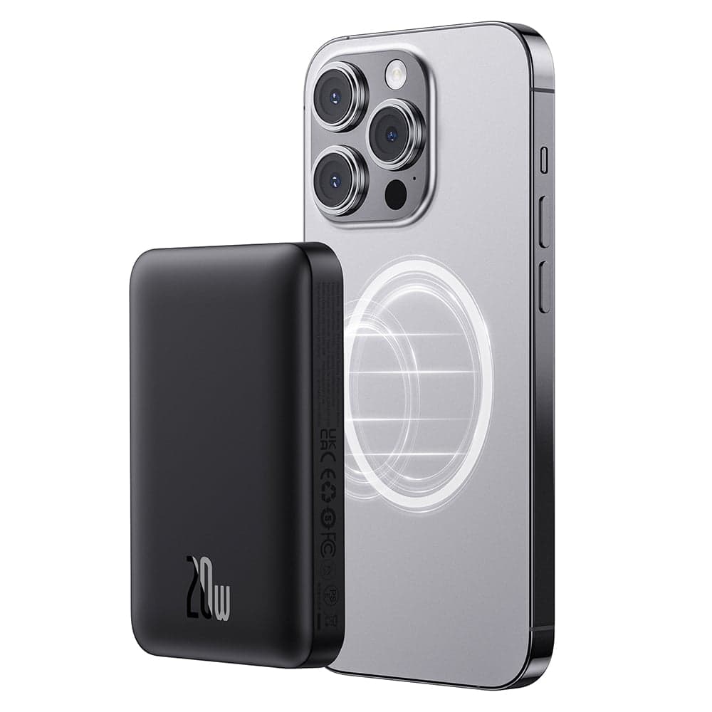 Baseus - Μίνι Power Bank Air (P10059001113-00) - Type-C, Φόρτιση MagSafe, 20W, 10000mAh, με καλώδιο Type-C, 30cm - Μαύρο 2