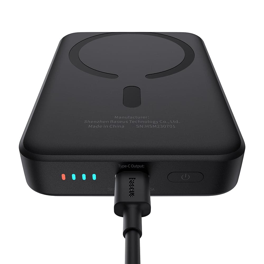 Baseus - Μίνι Power Bank Air (P10059001113-00) - Type-C, Φόρτιση MagSafe, 20W, 10000mAh, με καλώδιο Type-C, 30cm - Μαύρο 3