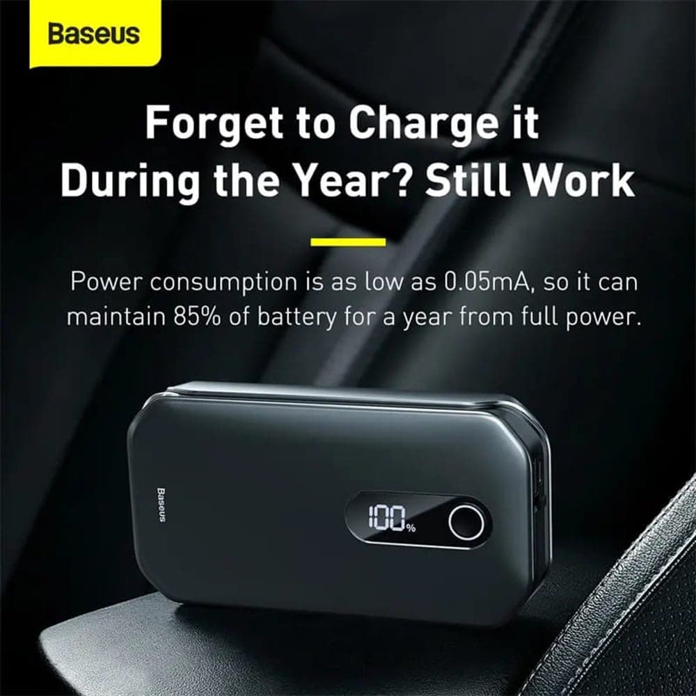 Baseus - Εκκινητής αυτοκινήτου Super Energy Pro (C00245800U03-Z1) - 1000A, 12000mAh - Μαύρο σκοτεινό διάστημα 4
